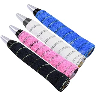 GLL Towel Overgrip 4-Pack, Super Absorbent Cotton Grip Tape for Tennis