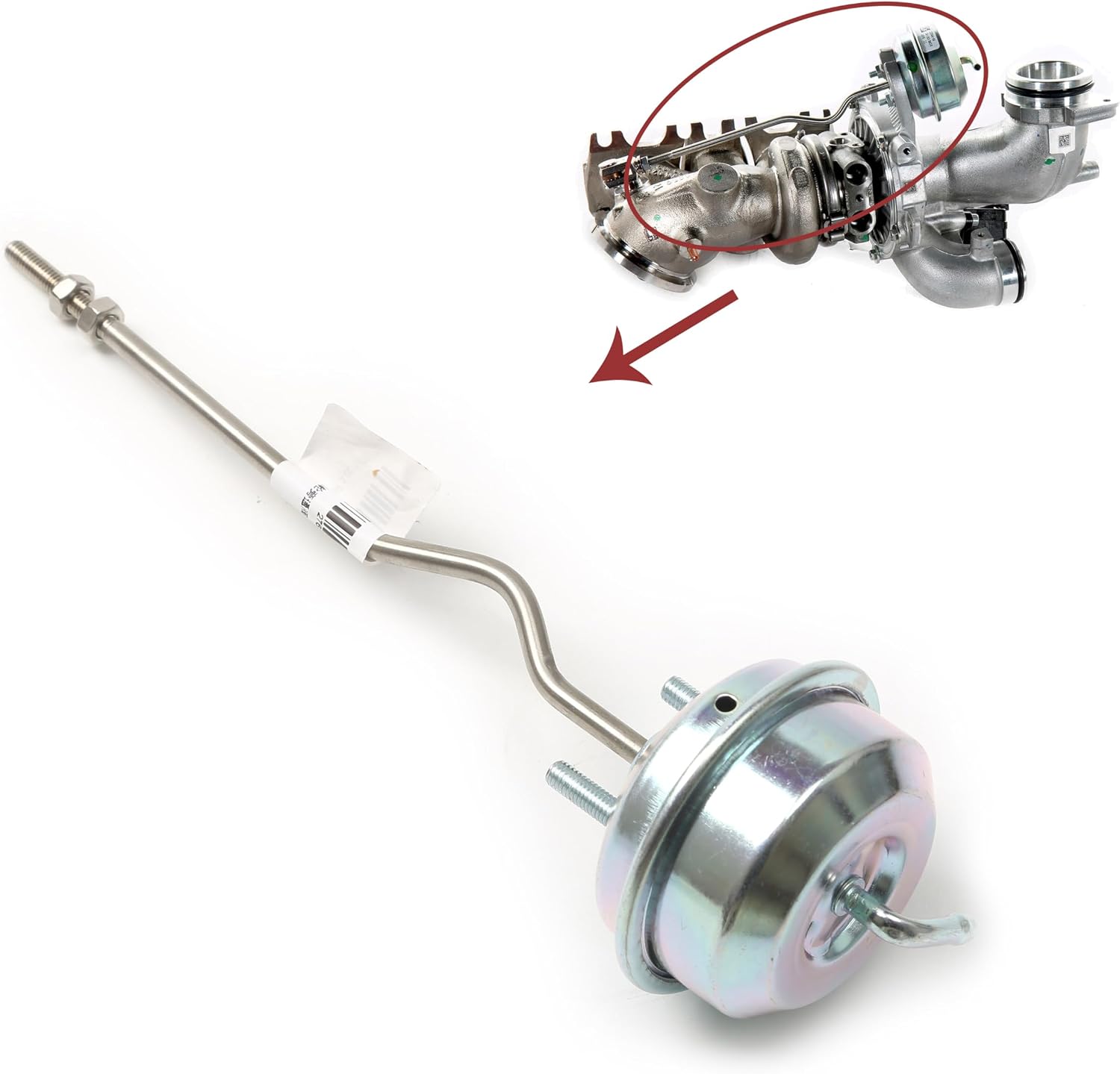 Turbo Wastegate Vacuum Actuator Right M276 2760900400 2760902000 Compatible with Mercedes-Benz AMG W205 A205 C205 S205 W212 C218 X218 W212 W166 C292 (Right)