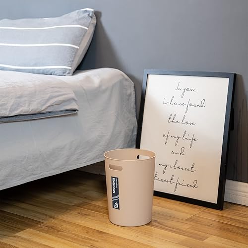 Miniatura 5 de Paquete de 4 Cubos de Basura Pequeños para Baño - 3 Galones12 Litros Cesto de Basura, Contenedor de Basura Redondo de Plástico para Dormitorio y