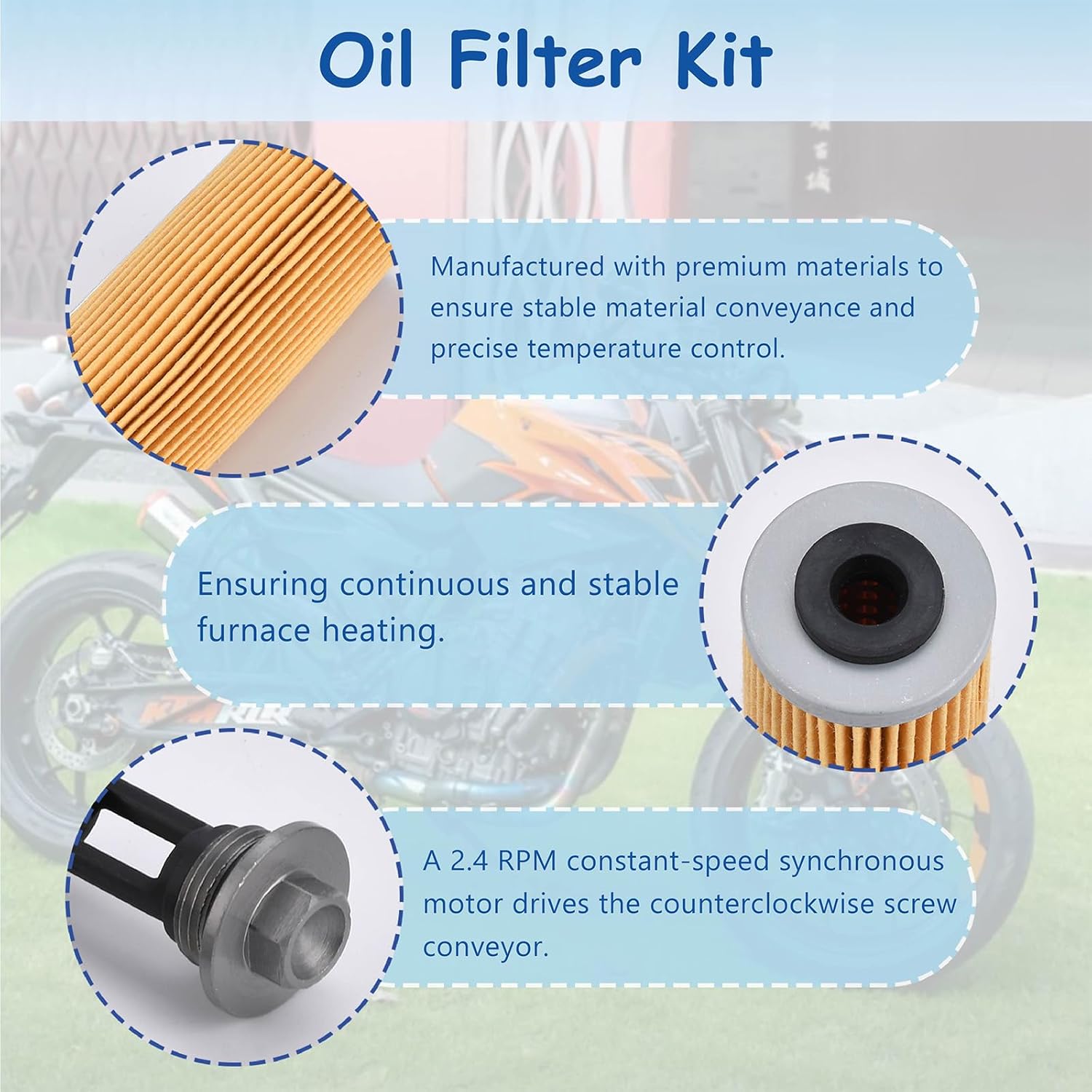 00050000068 Oil Filter Kit Compatible with KTM 2008-2024 790,890,1190 &1290 Duke,Adventure,Adventure R,Super Adventure,Super Duke,Super Duke GT,RC8R