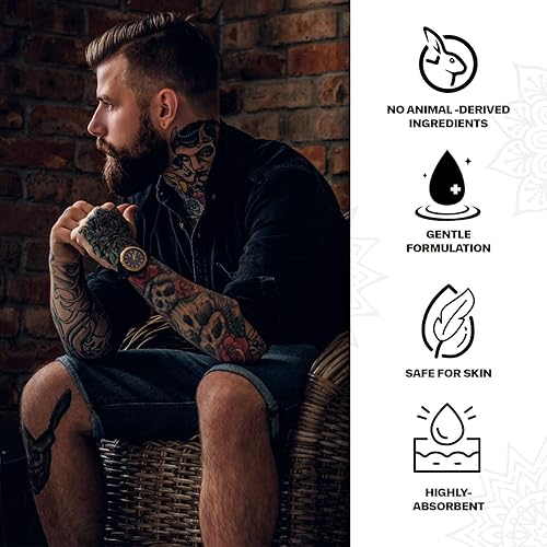 Miniatura 6 de VANERIA Loción para tatuajes, hidratante y curación para tatuajes, mantiene tu tinta con un aspecto fresco, el cuidado del tatuaje evita la