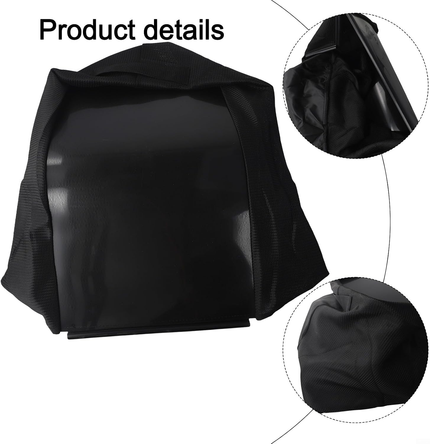 Grass Catcher Bag Compatible with 964-04007A Replacement for 664-04007A 664-04011 664-04027 Cloth Lawn Mower Part Fits Walk-Behind Models CC46MZ CC46M CC46ES Black