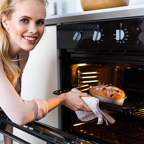 Miniatura 6 de 4 moldes ovalados para tartas de queso de 4 y 8 pulgadas, antiadherentes, molde de aluminio para pastel de carne, molde para hornear al horno, usos