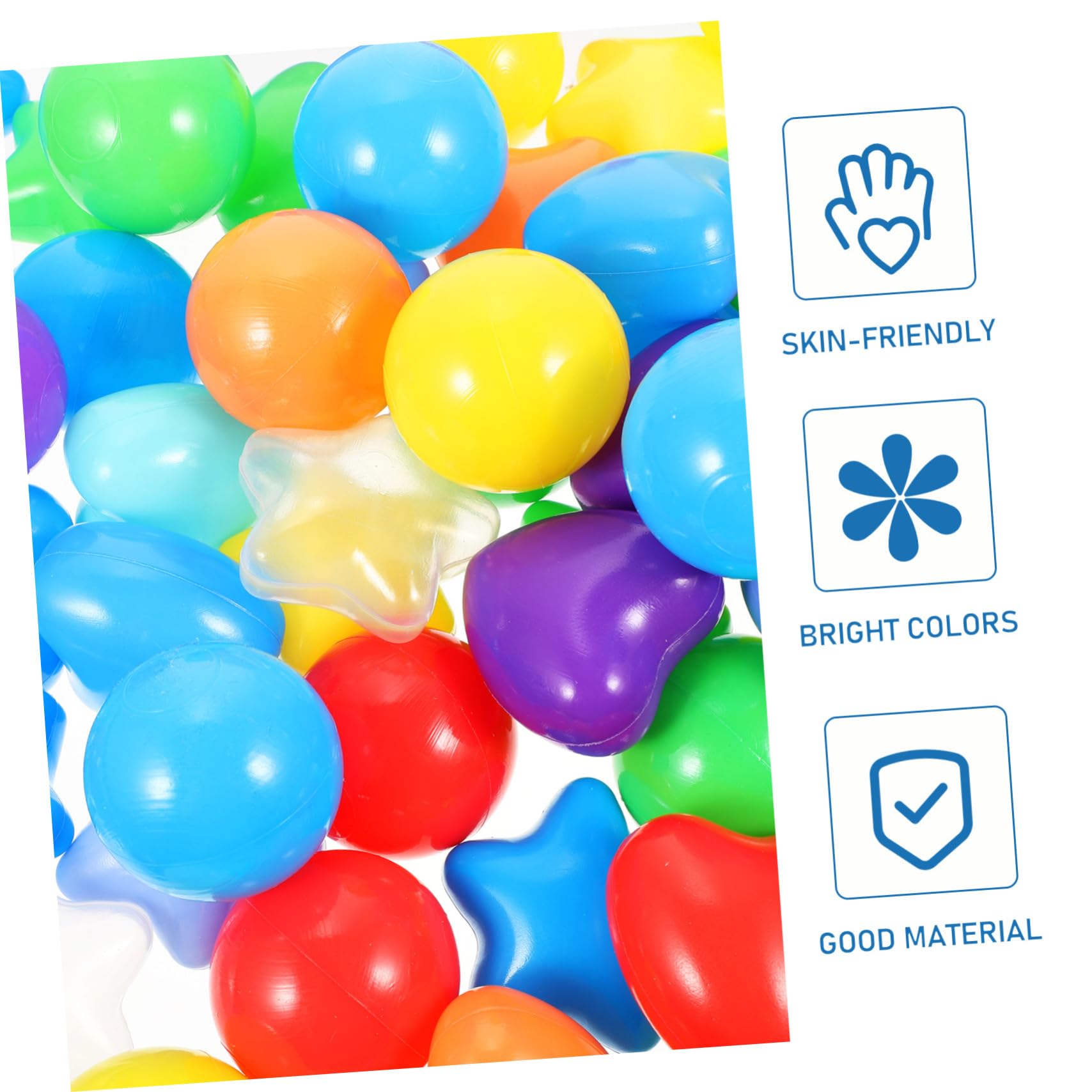 Gatuida Bolas de Plástico Forma de Estrella de 150 Piezas para Niños
