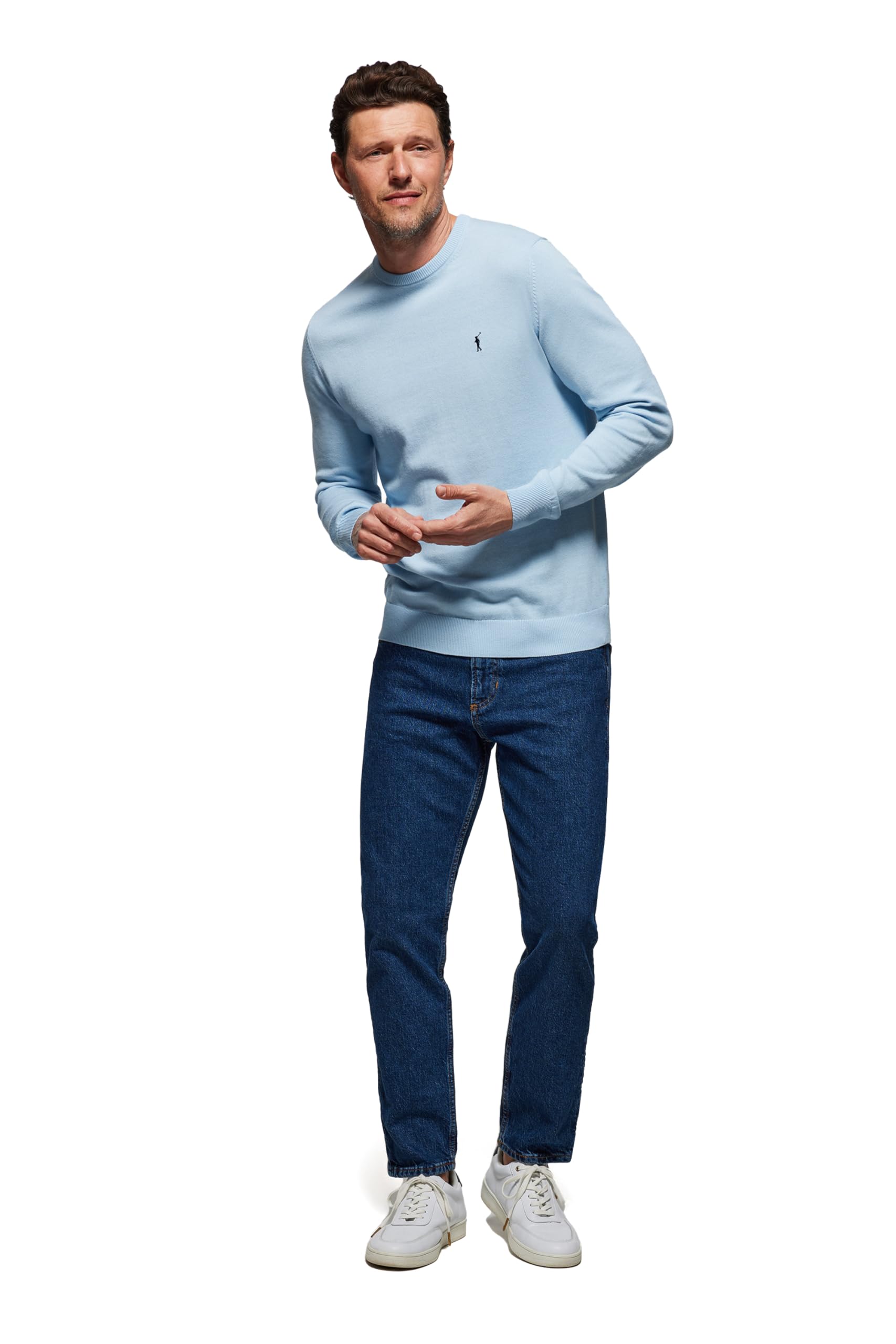 Polo Club Maglione Manica Lunga Uomo Maglioni Girocollo Crew Neck Pullover 100% Cotone