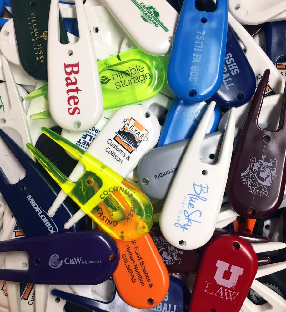Overrun and Misprinted Plastic Divot Tools, New and Unused! 100 Count!