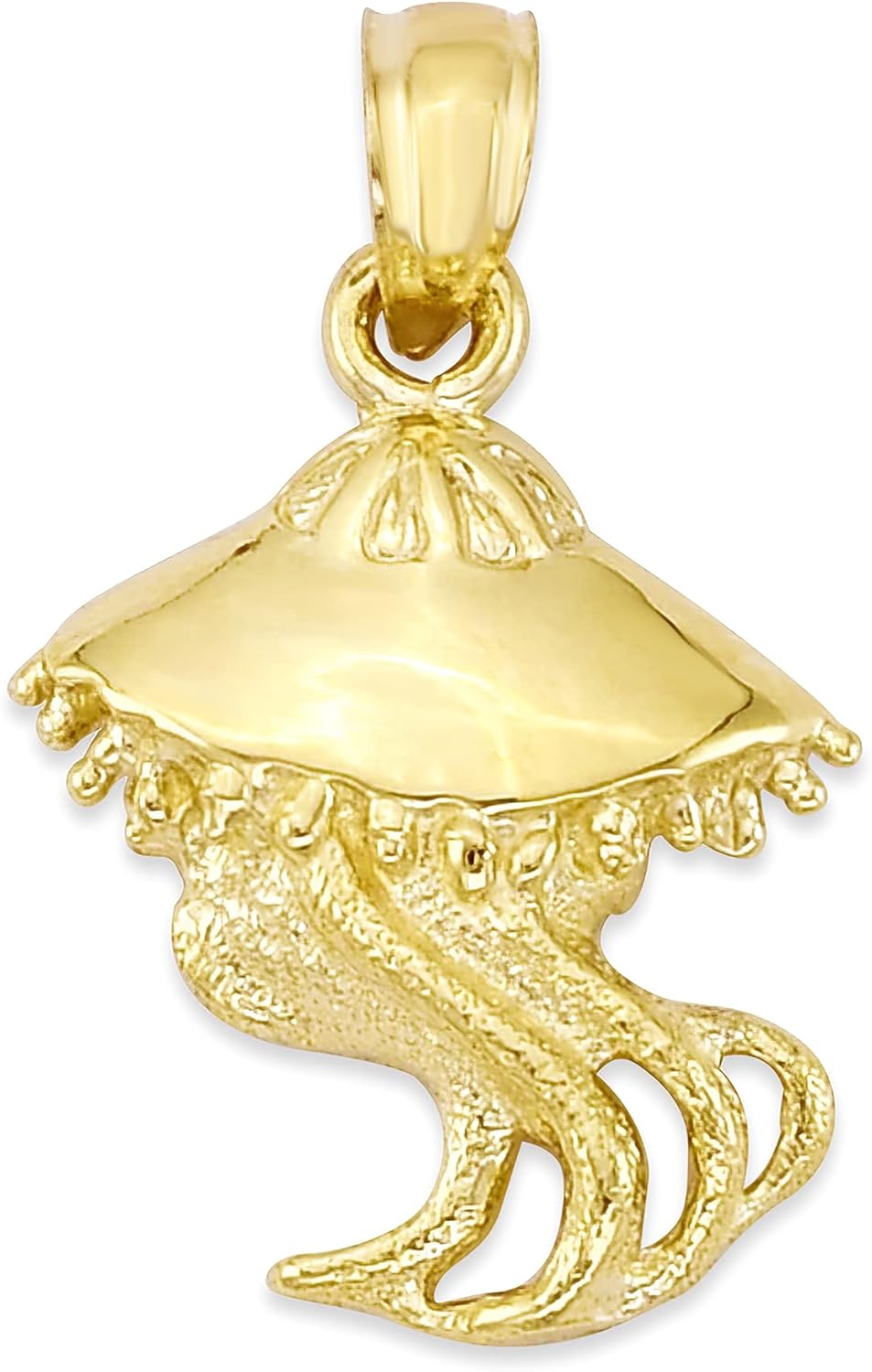 10k Gold Jellyfish Pendant for Necklace, Spirit Ecuador Ubuy