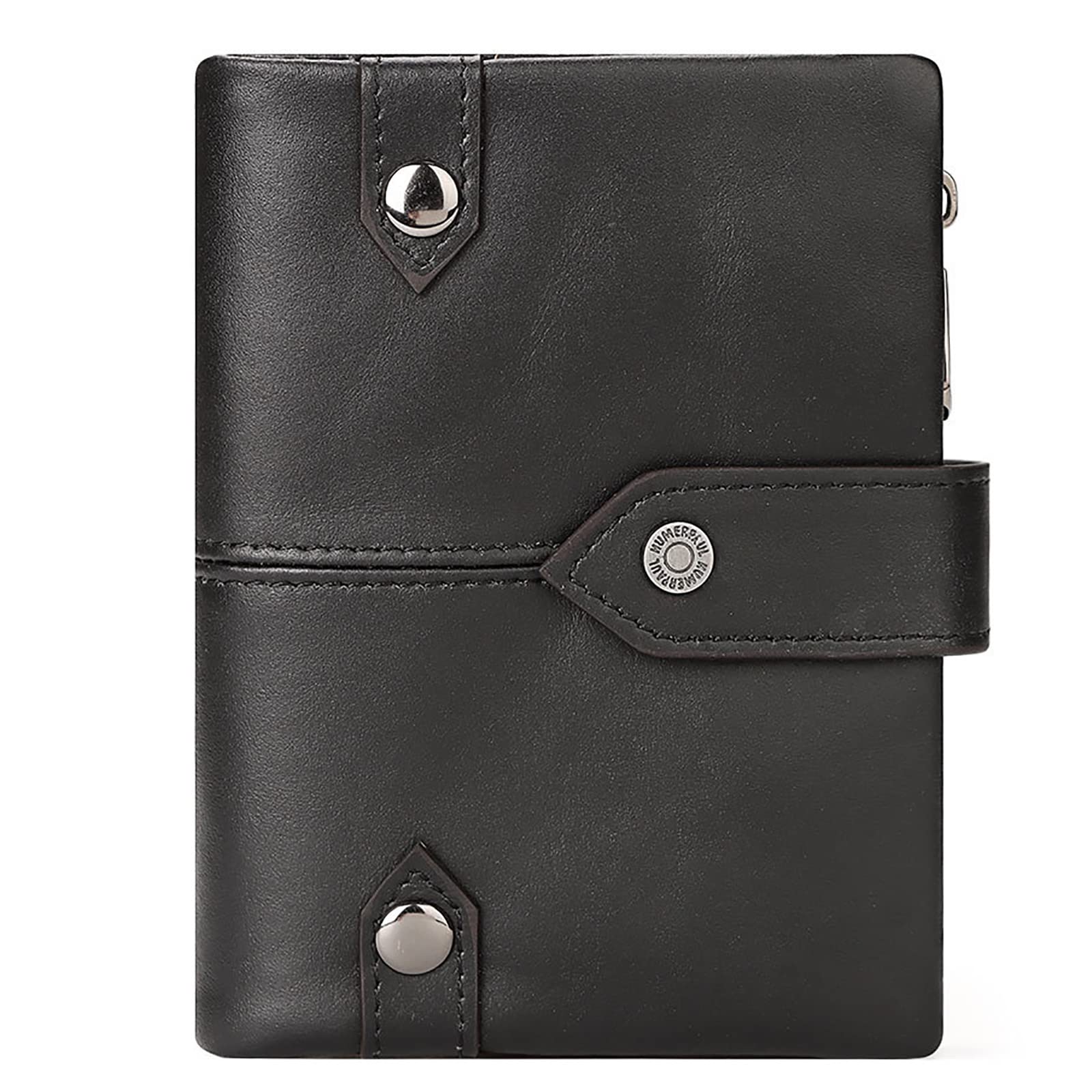 Portfele, Męskie portfele skórzane(Black)
