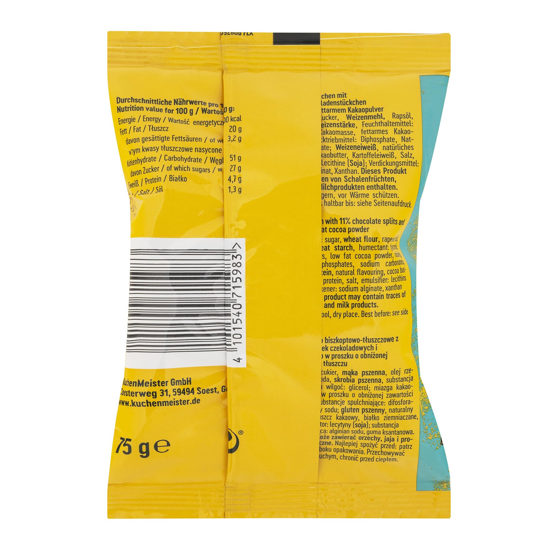 KuchenMeister Schokoladen Muffin | Double Choc vegan 75 g | 12er Vorratspack | Schoko Muffins einzeln verpackt | perfekter Snack für unterwegs | (12 x 75 g)