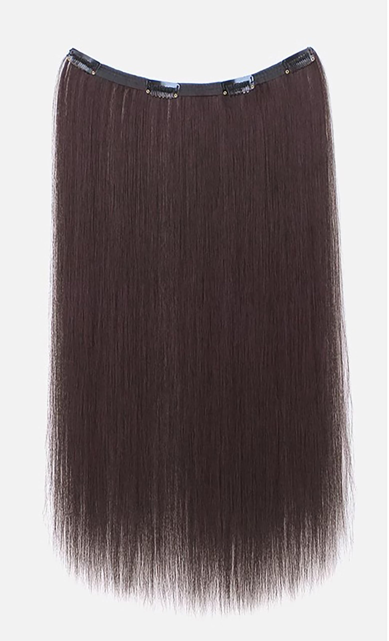 Generico Clip per Capelli One Piece per Donne, Pezzo di Capelli Segreto Liscio