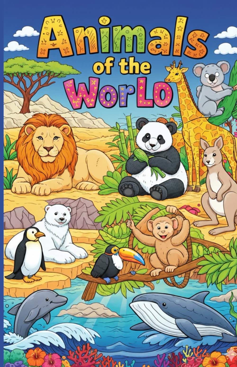 Animals of the world: Coloring and Learning Book