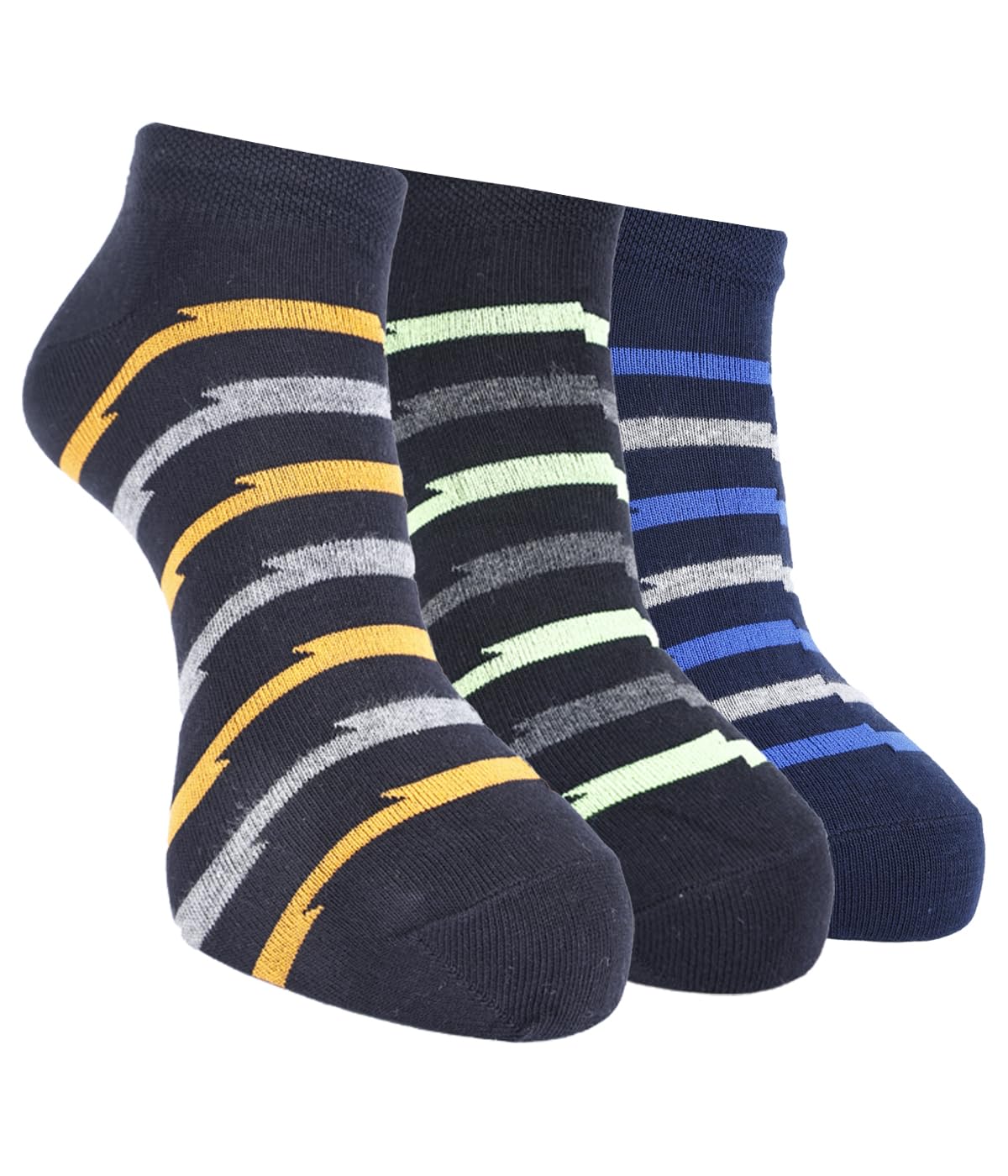 force nxt BY Dollar Socks for Men Solid Ankle Length Cotton Socks, Free Size, Pack of 3 (Multicoloured)-picture-37
