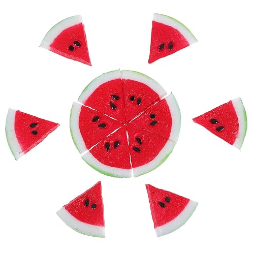 Realistic Mini Watermelon Slices 12pcs Artificial Plastic Fruit Models Simulation