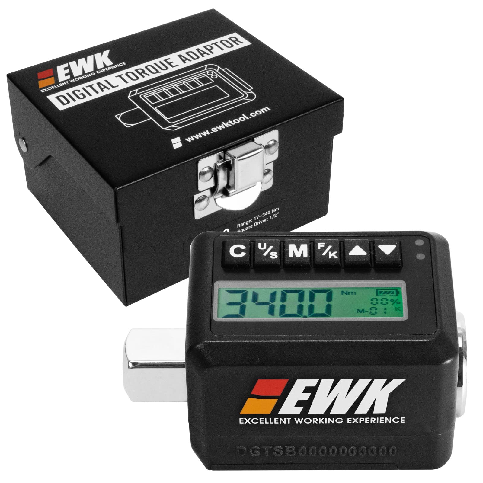 Snapklik.com : EWK 1/2-inch Drive Heavy-Duty Digital Torque Adapter 12. ...