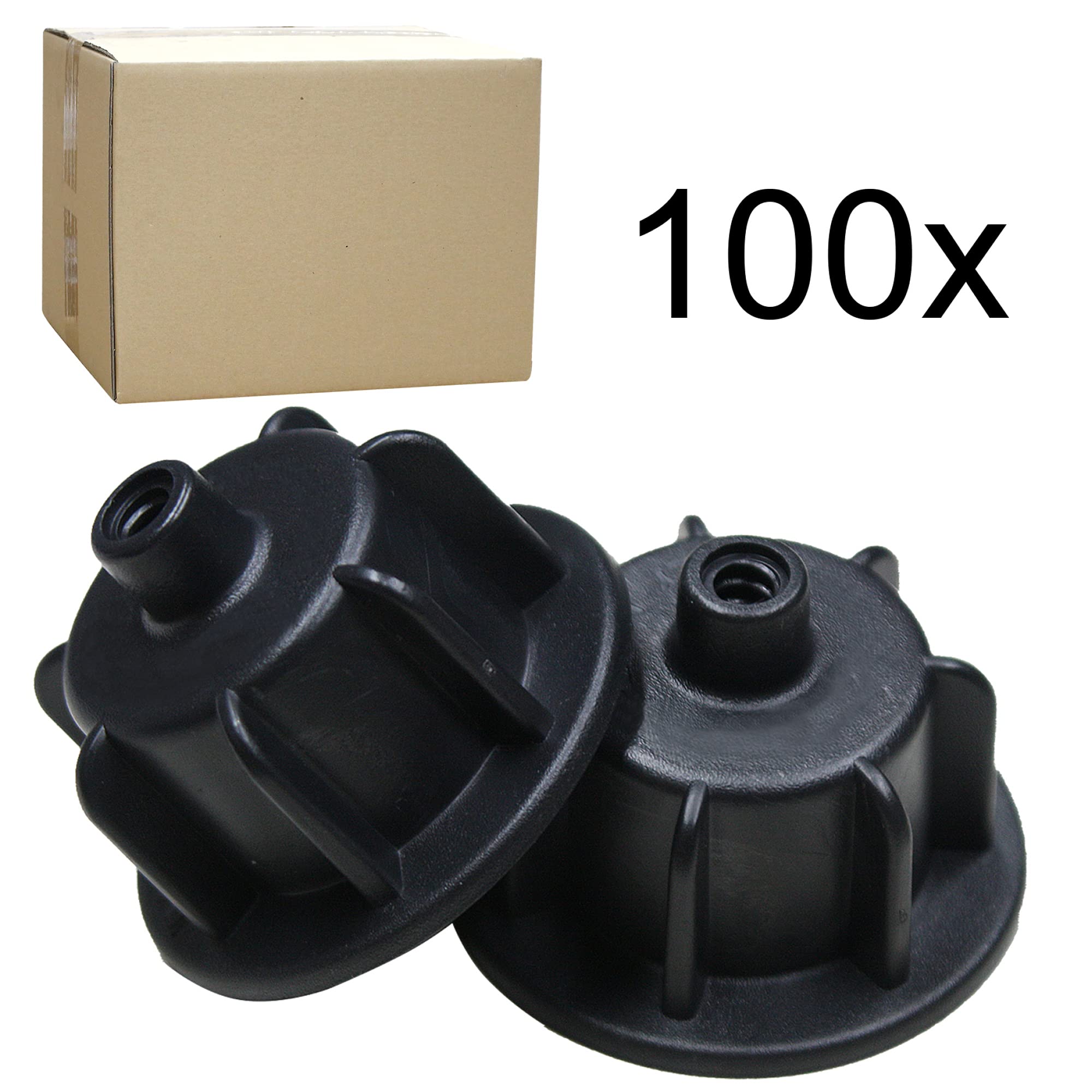 Karl Dahm Casquillos para baldosas de 3-12 mm de grosor, negro, 100 unidades I Adecuado para el sistema de nivelación de baldosas I Colocación de baldosas con ayuda profesional - 12803