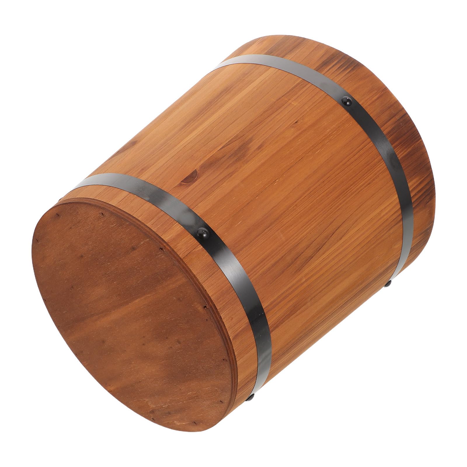 Garneck Cubo de Arroz de Madera para Hogar, Granos y Cereales, Coffee