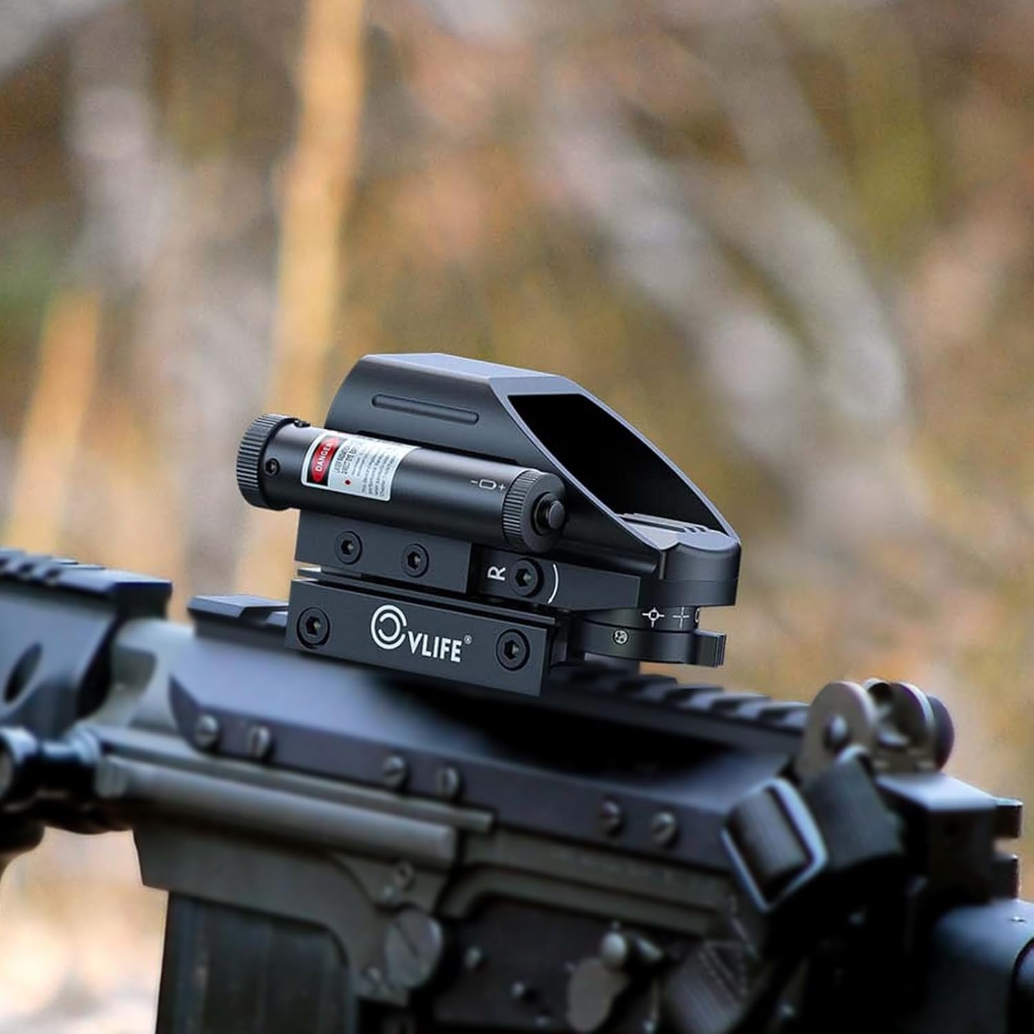 CVLIFE 1x22x33 Reflex Sight Red and Green 4 Reticle Dot Sight with 2mW Red Sight Laser