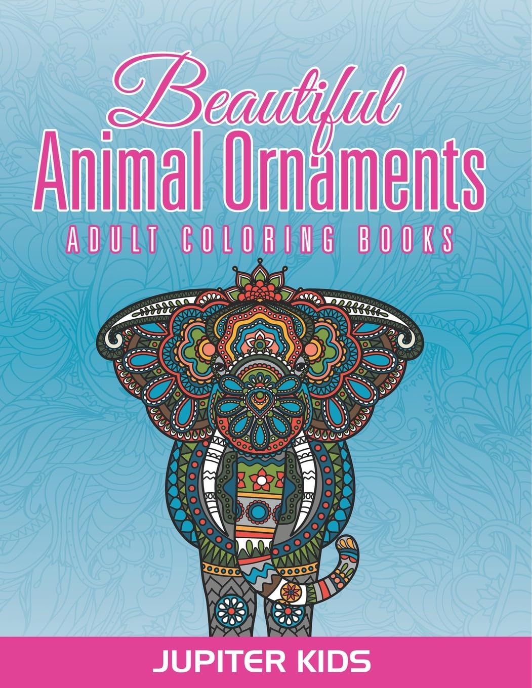 Livre coloriage adulte ornements animaux album dessin anti-stress grand format