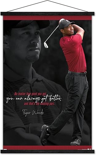Trends International Tiger Woods - Póster de pared con marco magnético "Always Get Better"