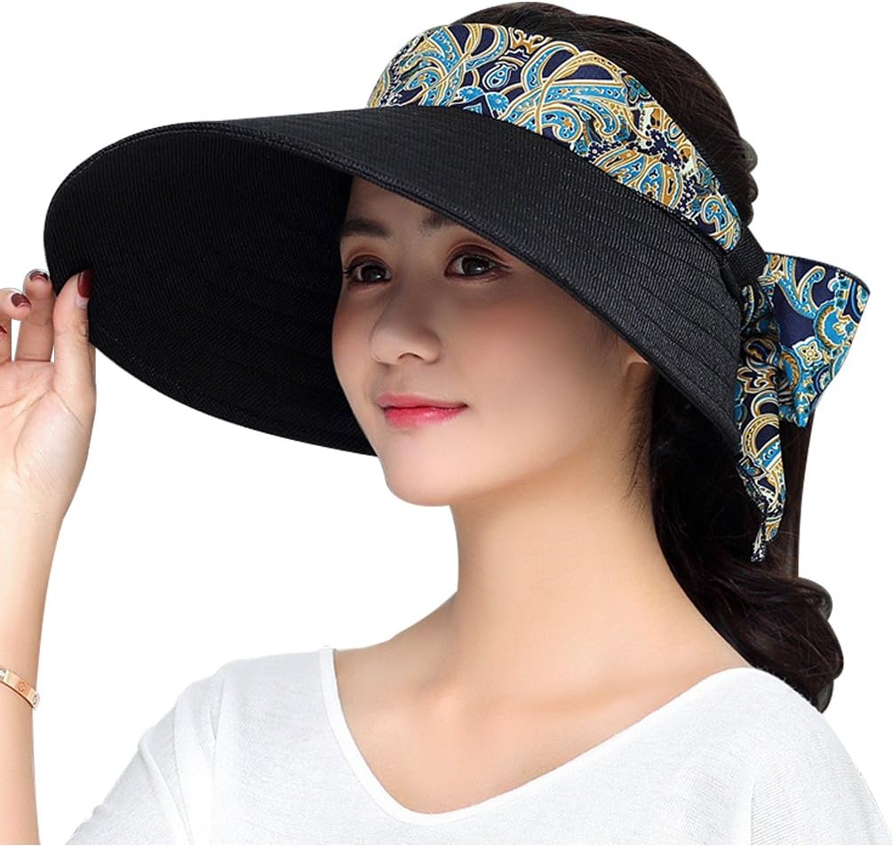 VBIGER Women Sun Hat Wide Brim Summer Visor Hat UV Protection Beach