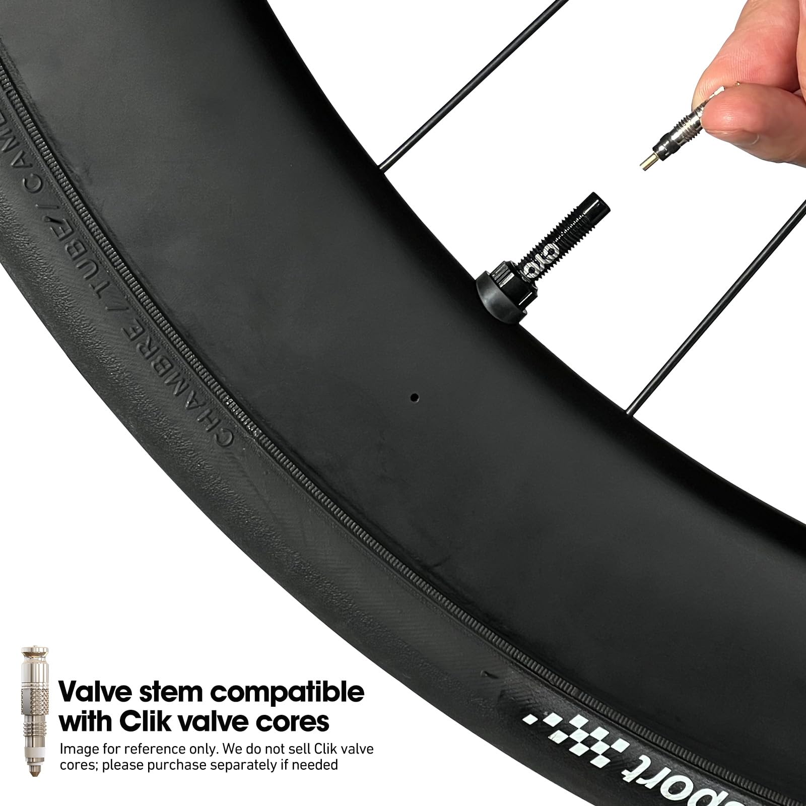 Lot de 2 CYCLAMI Presta Tubeless Valves 45/65/85mm, Insert Anti-Crevaison en Aluminium de Haute Qualité pour Pneus Tubeless, avec Outil de Démontage de Valve, pour vélo de Route, Gravel et VTT