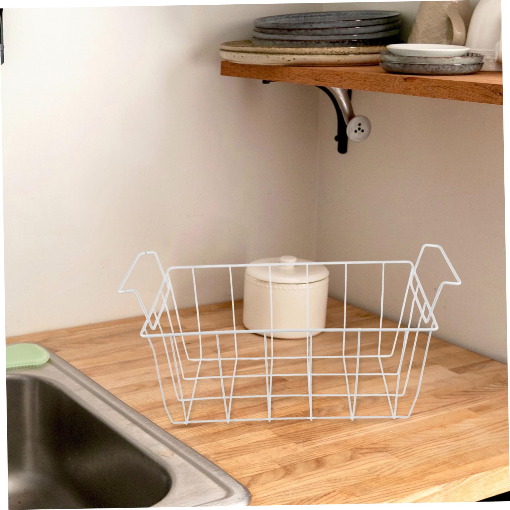 VALICLUD Cestas de Alambre para Congelador Horizontal Cesta de Acero Resistente Compatible Refrigerador Contenedor de Almacenamiento para Hogar y Cocina Organizador Colgante para Alimentos
