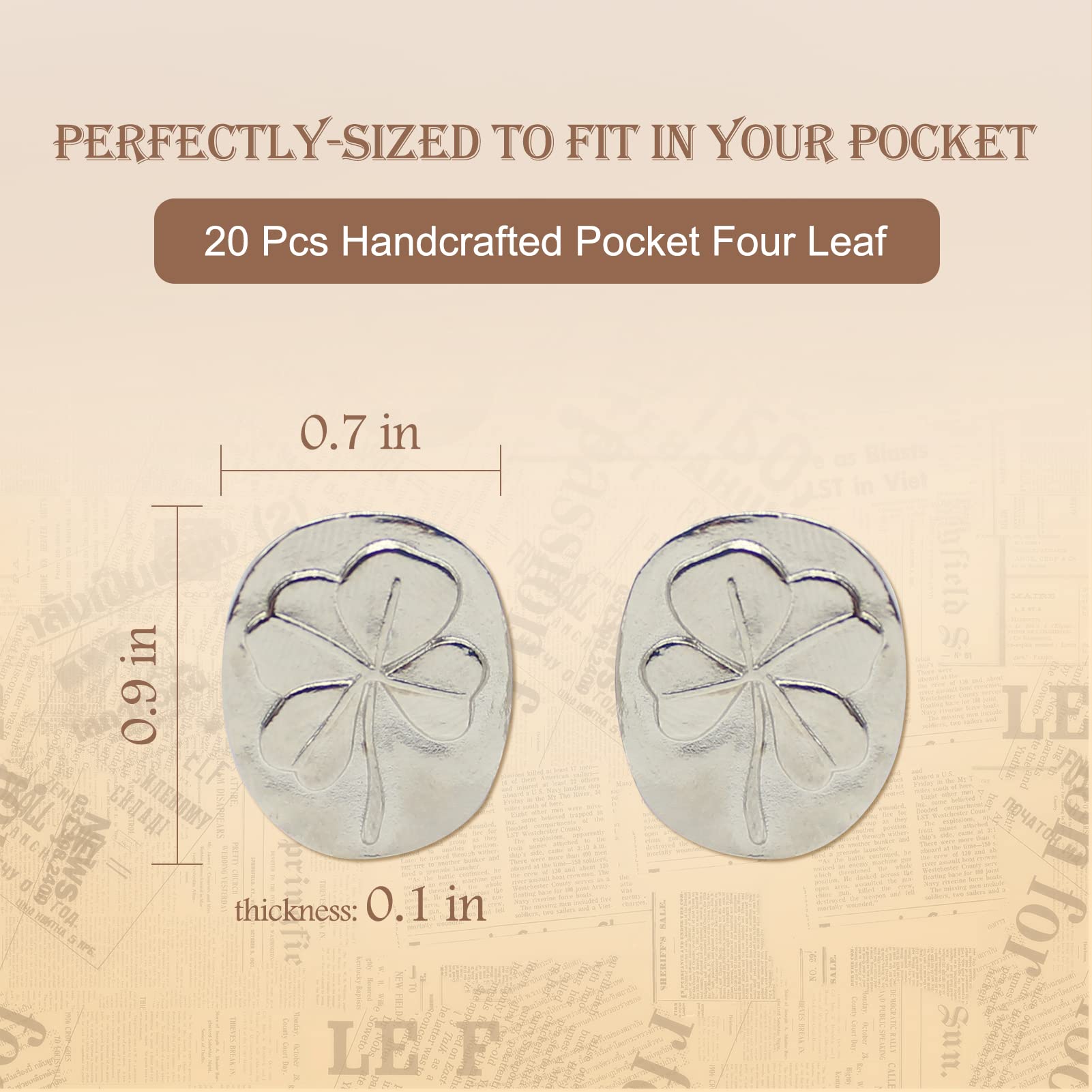 Amazon.co.jp: Gaberic 4つ葉のクローバーポケットコイン 20個 - 両面ラッキーコイン 幸運のチャーム、4つの葉のクローバーコイン、幸運のトークン  スクラッチチケット スクラッチツール(シルバー) : ホビー
