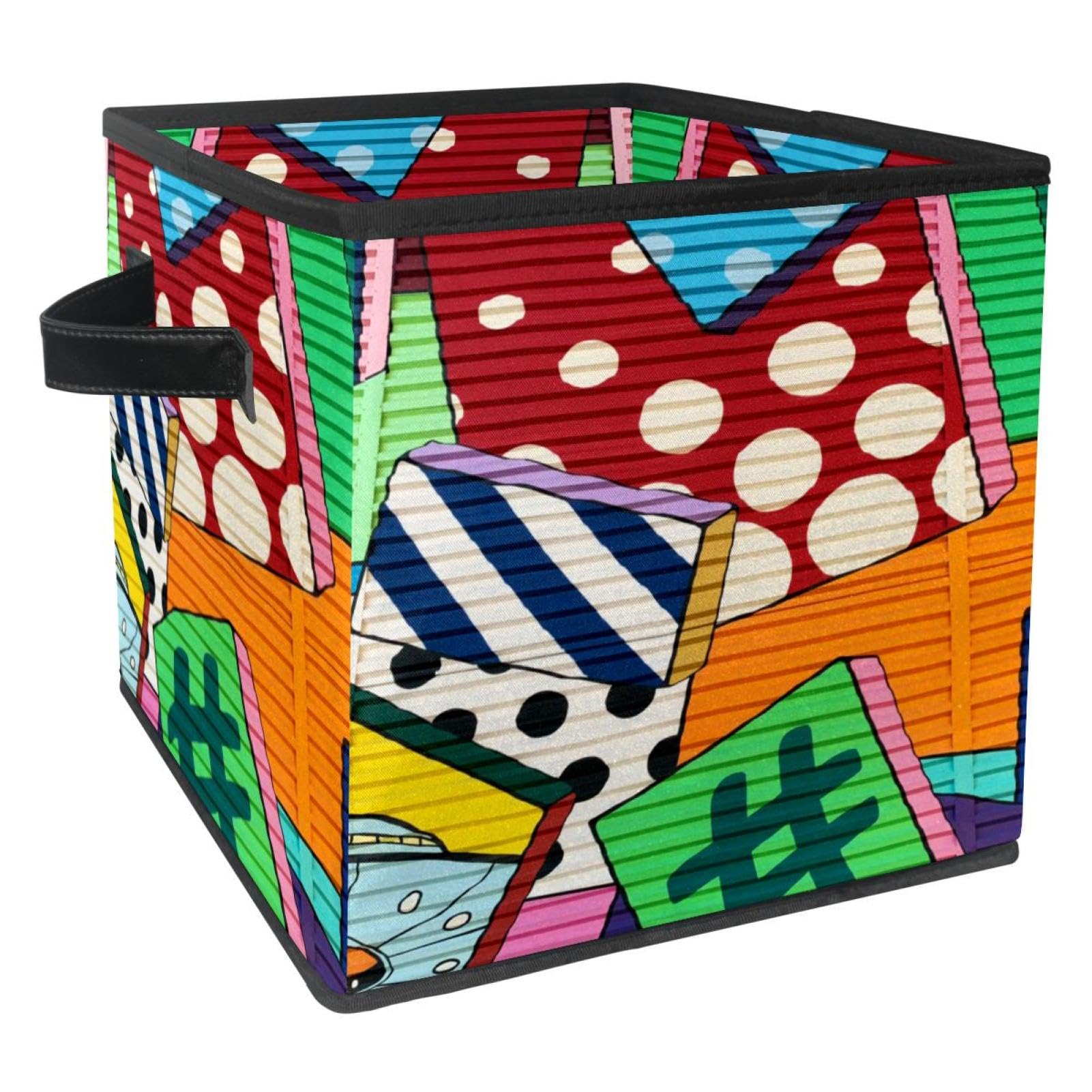 Boîte de rangement pour jouets et vêtements style graffiti pour chambre d'enfant