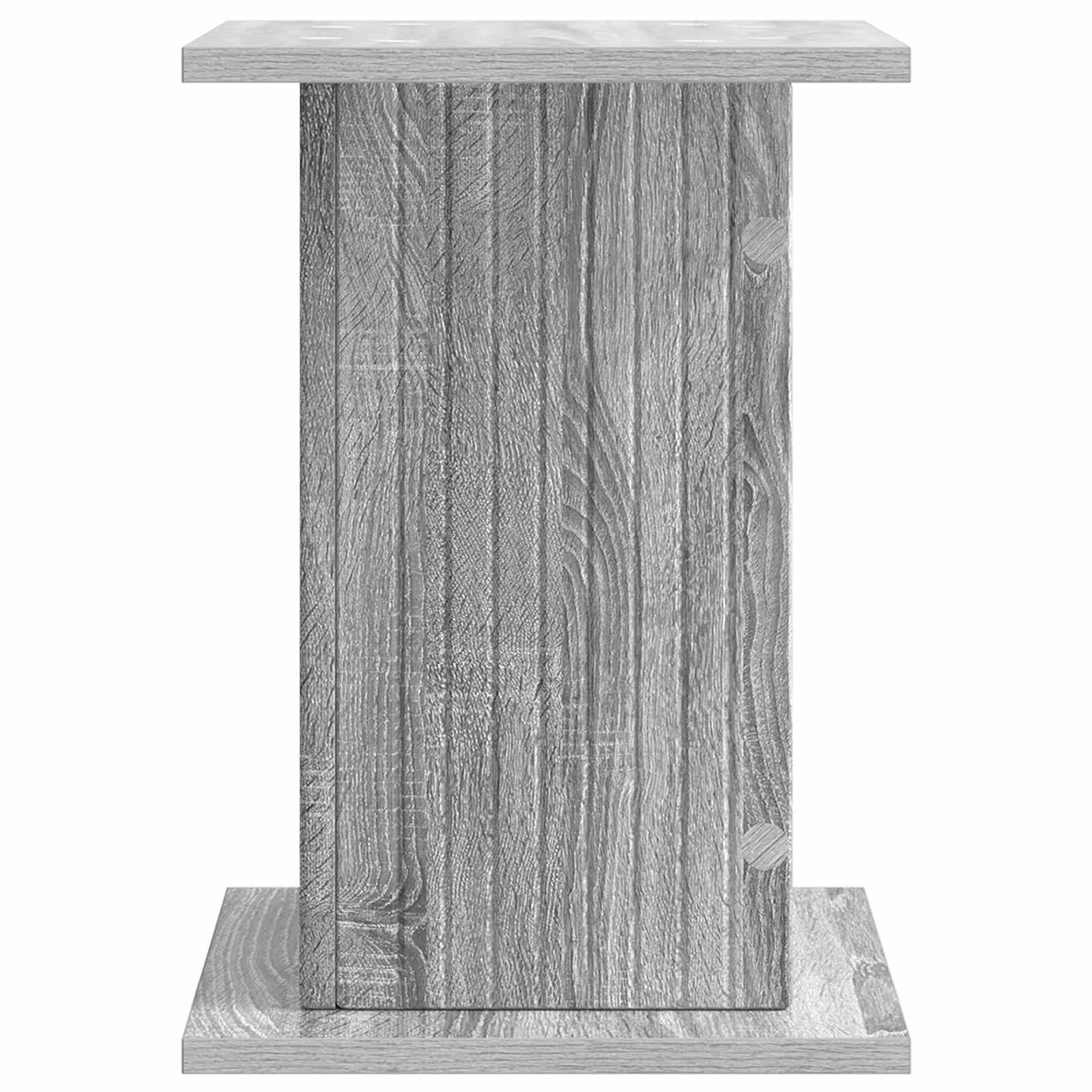 Stojak na rośliny Sonoma szary 30,5 x 30 x 43 cm | Wytrzymałe drewno, odporne na wilgoć, minimalistyczny design, do użytku w pomieszczeniach, łatwe czyszczenie
