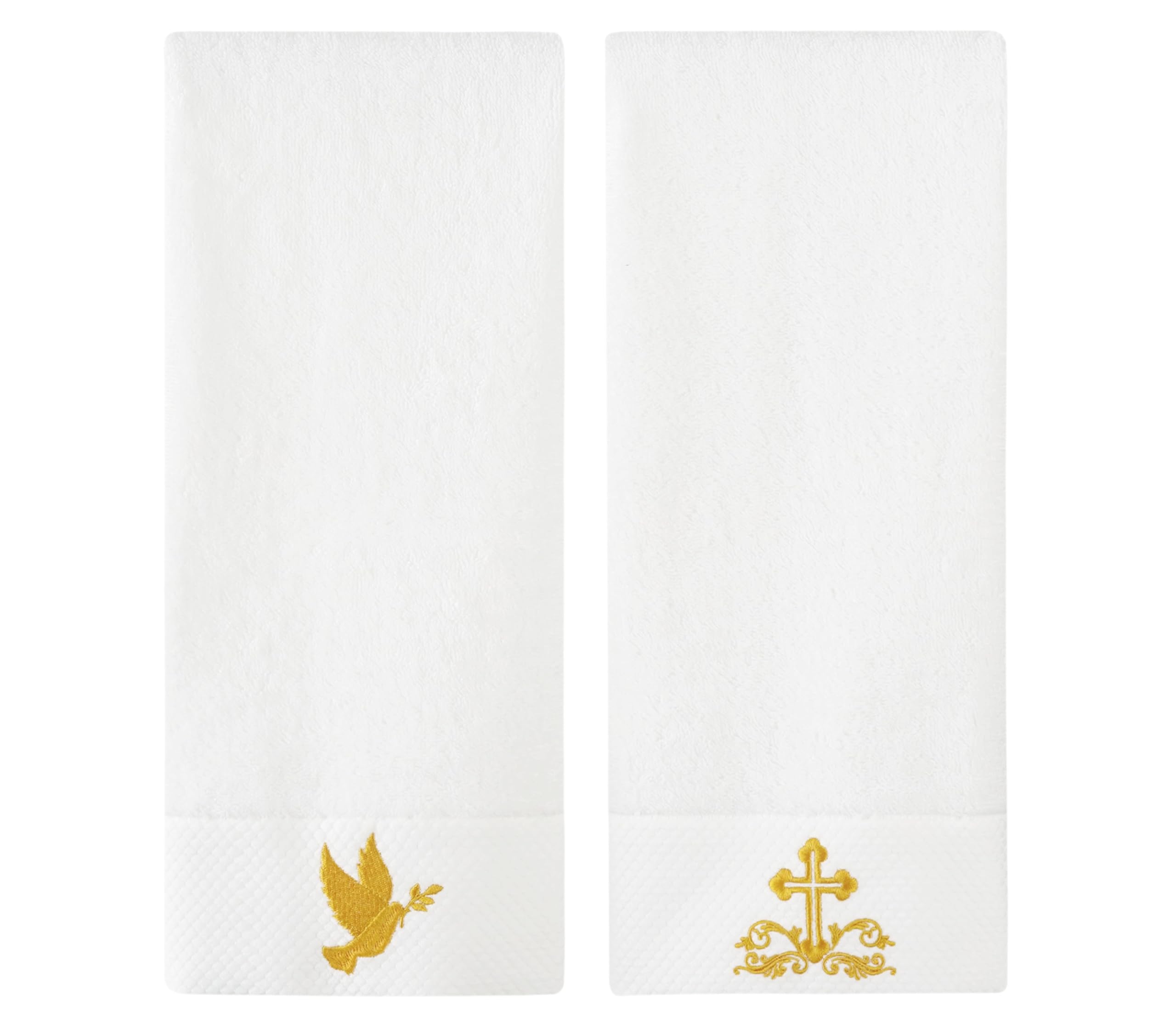 Serviettes de bain en coton pour invités InnoBeta brodées