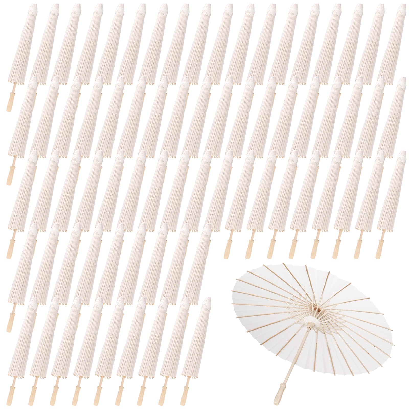 Photo 1 of MBJZSL 90 Pack White Paper Umbrellas, 23.6 Inch Decorative