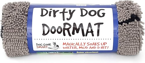 Miniatura 3 de Dog Gone Smart - Felpudo para perro sucio con estampado de patas ultra absorbente al agua microfibra de secado rápido pequeño mediano grande y