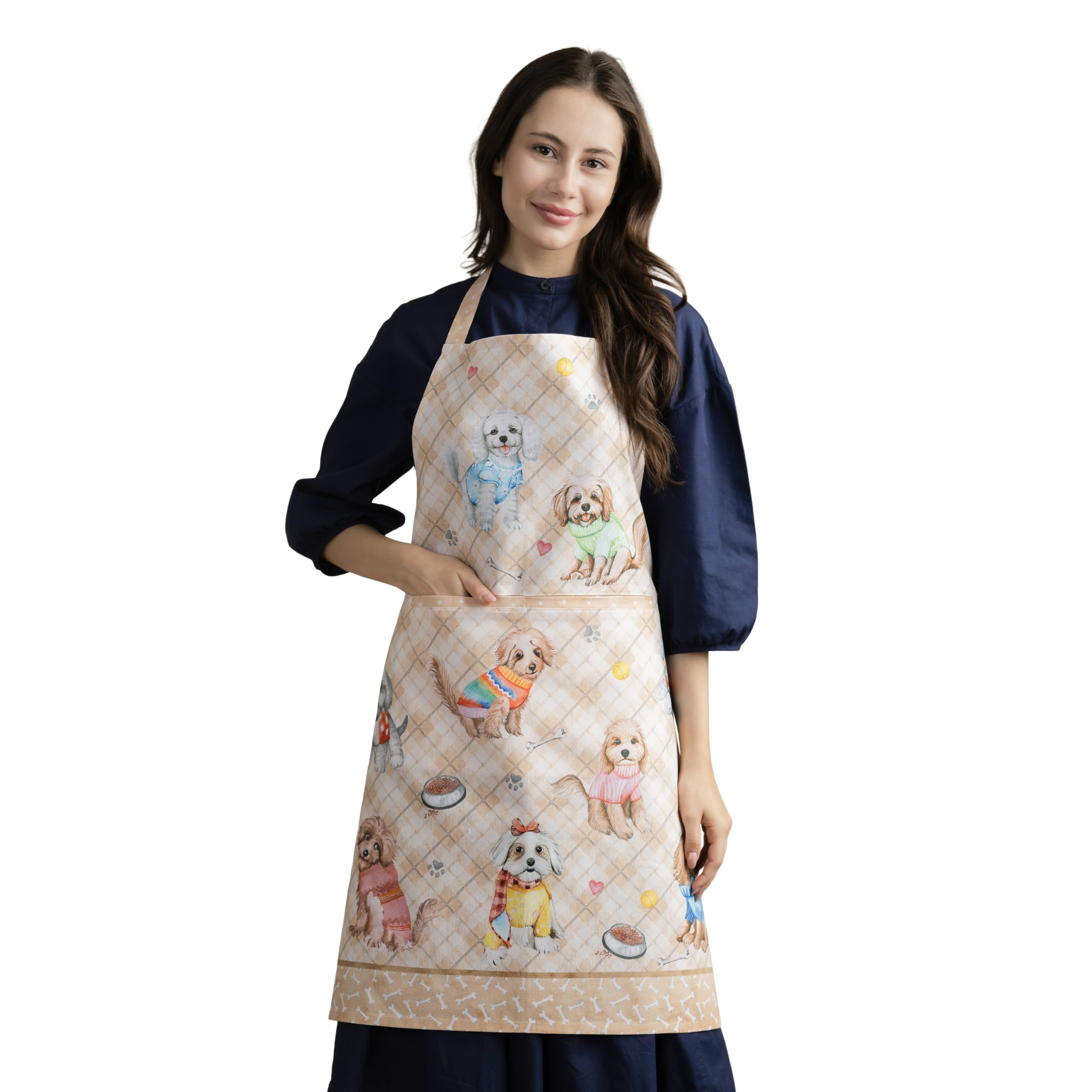 Maison d' Hermine Aprons for women with Pocket 100% Cotton (Pack of 1) โ image 1