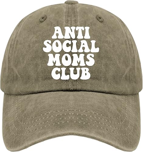 Gorras de béisbol antisociales para hombres, divertidas gorras de béisbol de mezclilla ajustables