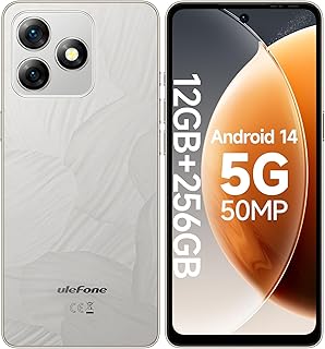 Ulefone 5G Phones Unlocked, Note 18 Ultra (12+256GB), 50MP + 50MP + 32MP Camera, 6.78" FHD+ Display MediaTek Dimensity 720, 5450mAh Android 14 Dual SIM, NFC IR Blaster Supported Smartphone- Gray