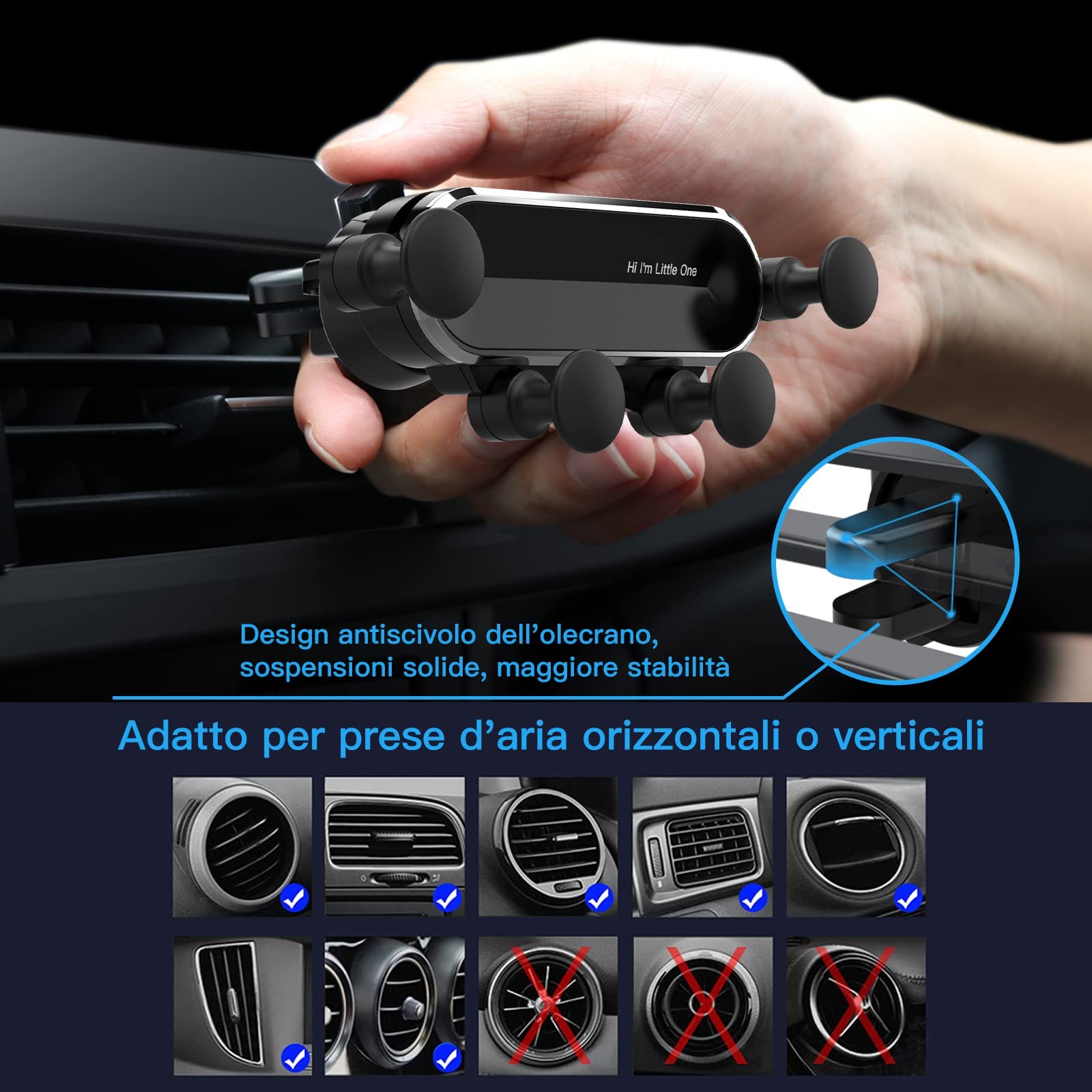 Universale Magnetico da Auto Porta Cellulare Presa D'Aria Universale Magnetico da Auto Porta Cellulare Presa D'Aria