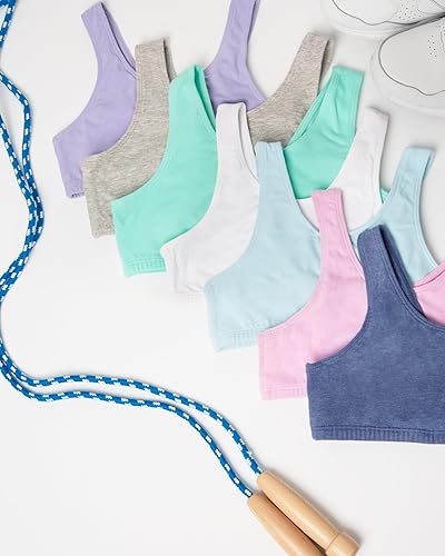 Miniatura 5 de Fruit of The Loom Girls Multi Pack Cotton Built -Up Stretch Sports Bra Available in 6 Packs!