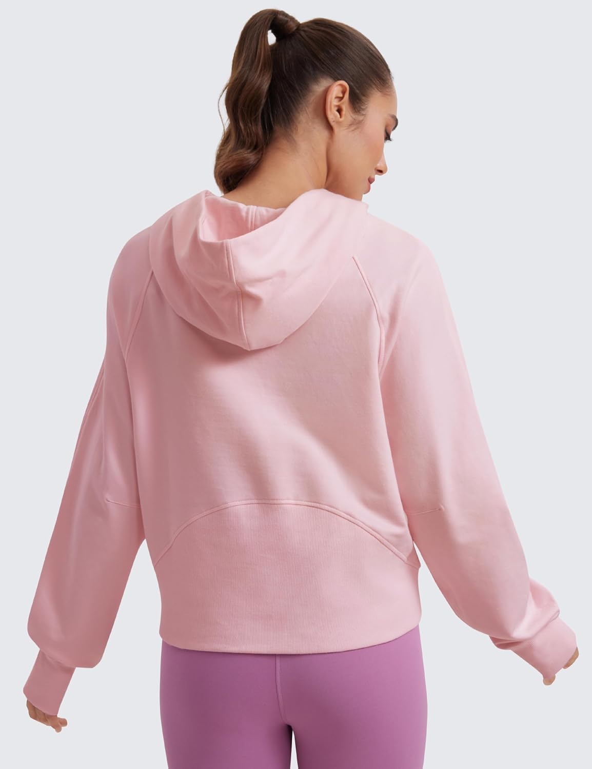 CRZ YOGA - Brandclub - Mock Neck Fleece Hoodies with Thumb Holes