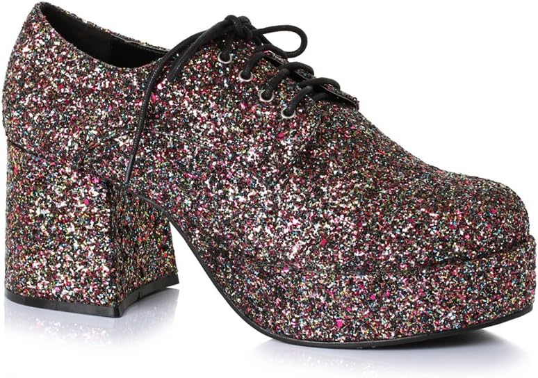 1031Mens Disco Platform 3" Heel Glitter Pimp Shoes
