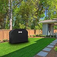 Vista 2 de Funda para parrilla de barbacoa, 55 pulgadas, resistente al agua, para parrilla de gas, anti-UV, resistente a la decoloración, cubierta de parrilla