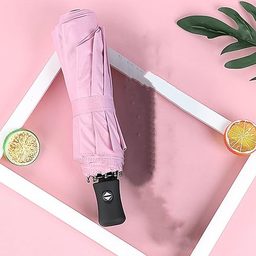 Miniatura 4 de plplaaoo Paraguas automático completo resistente al viento, paraguas de viaje para lluvia, paraguas plegable portátil a prueba de rayos UV para días