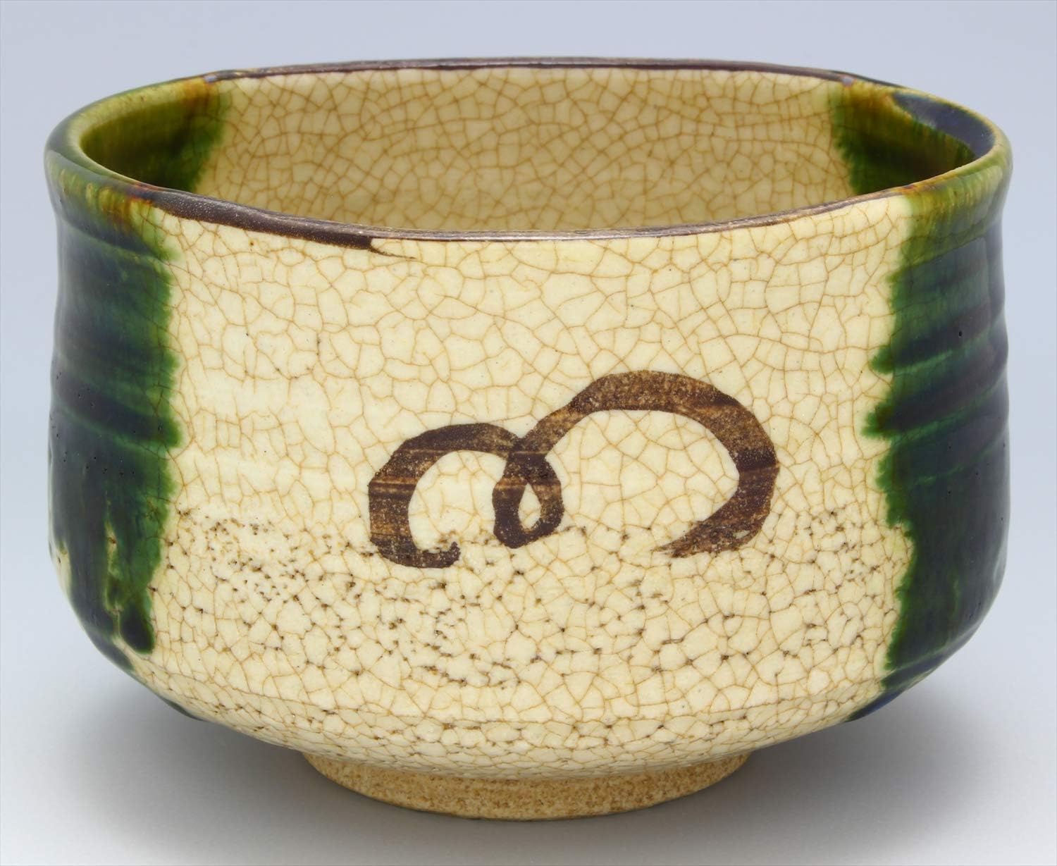 Utsuwa Luan Matcha Bowl, Oribe Shibu, 18.5 fl oz (520 ml), Setoyaki, Tomohiro Umimura Matcha Bowl