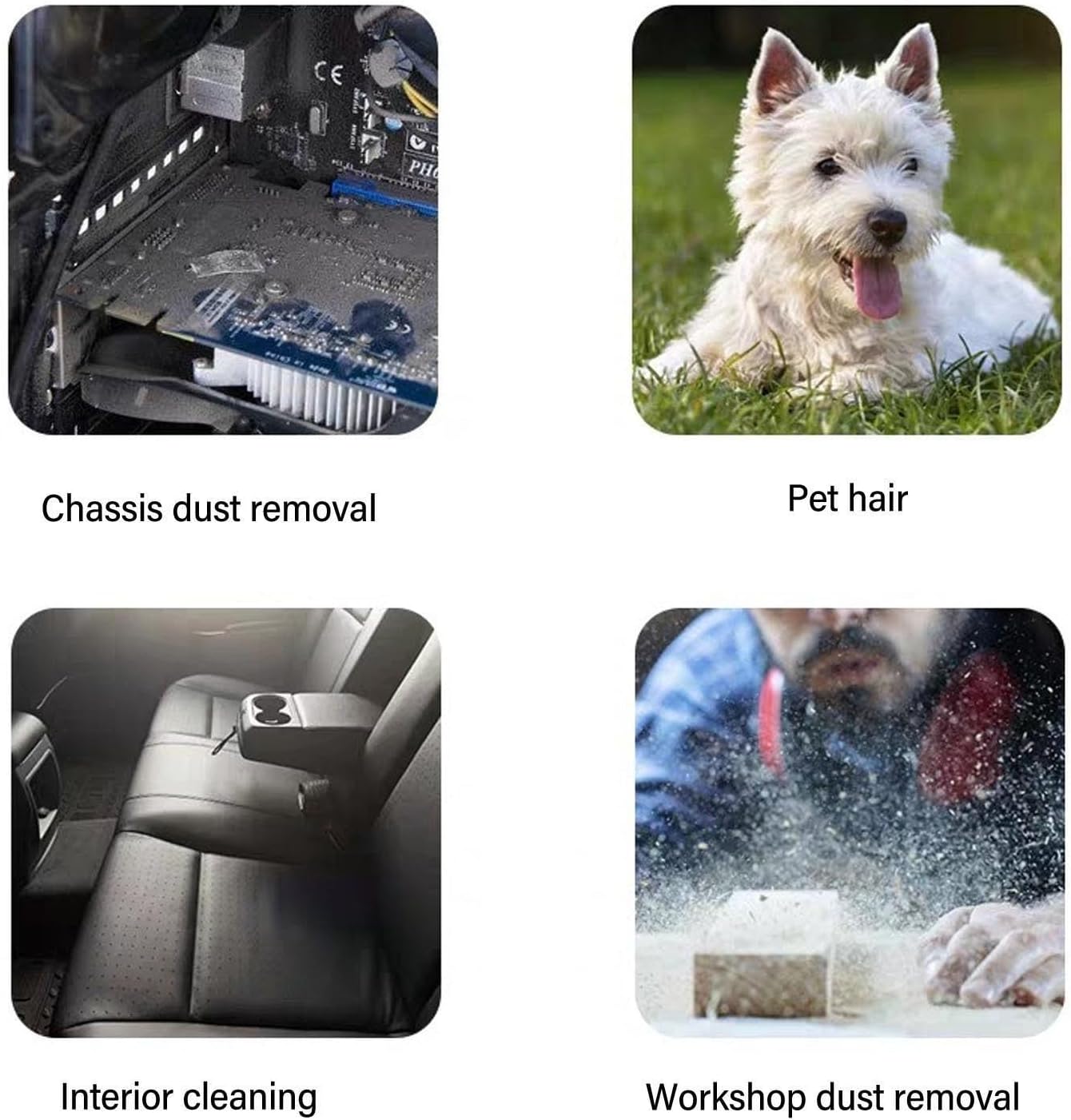 EBTOOLS Blower, 130000RPM 4 Speed Cordless Electric Air Duster with Brushless Motor and LED Light, for Snow Blowing Dusting Computer Keyboard House Car Outdoor