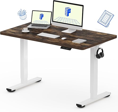 Vista 21 de FLEXISPOT - Escritorio eléctrico de pie con altura ajustable, para estar de pie o sentarse, para oficina en casa, estación de trabajo