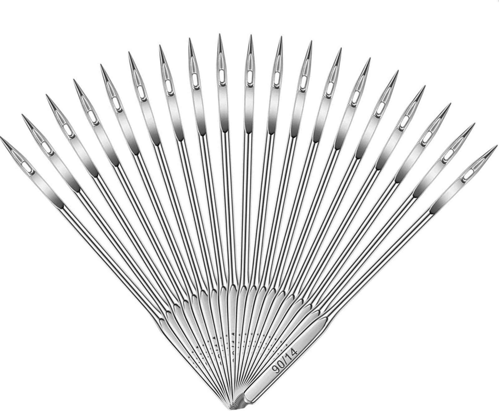 Sewing Machine Needles 70 Count 7 Sizes Universal Regular Point for Domestic Sewing Machines Heavy Duty Universal Sewing Tool Accessory for Home Size 65/9, 75/11, 80/12, 90/14, 100/16, 110/18, 120/20