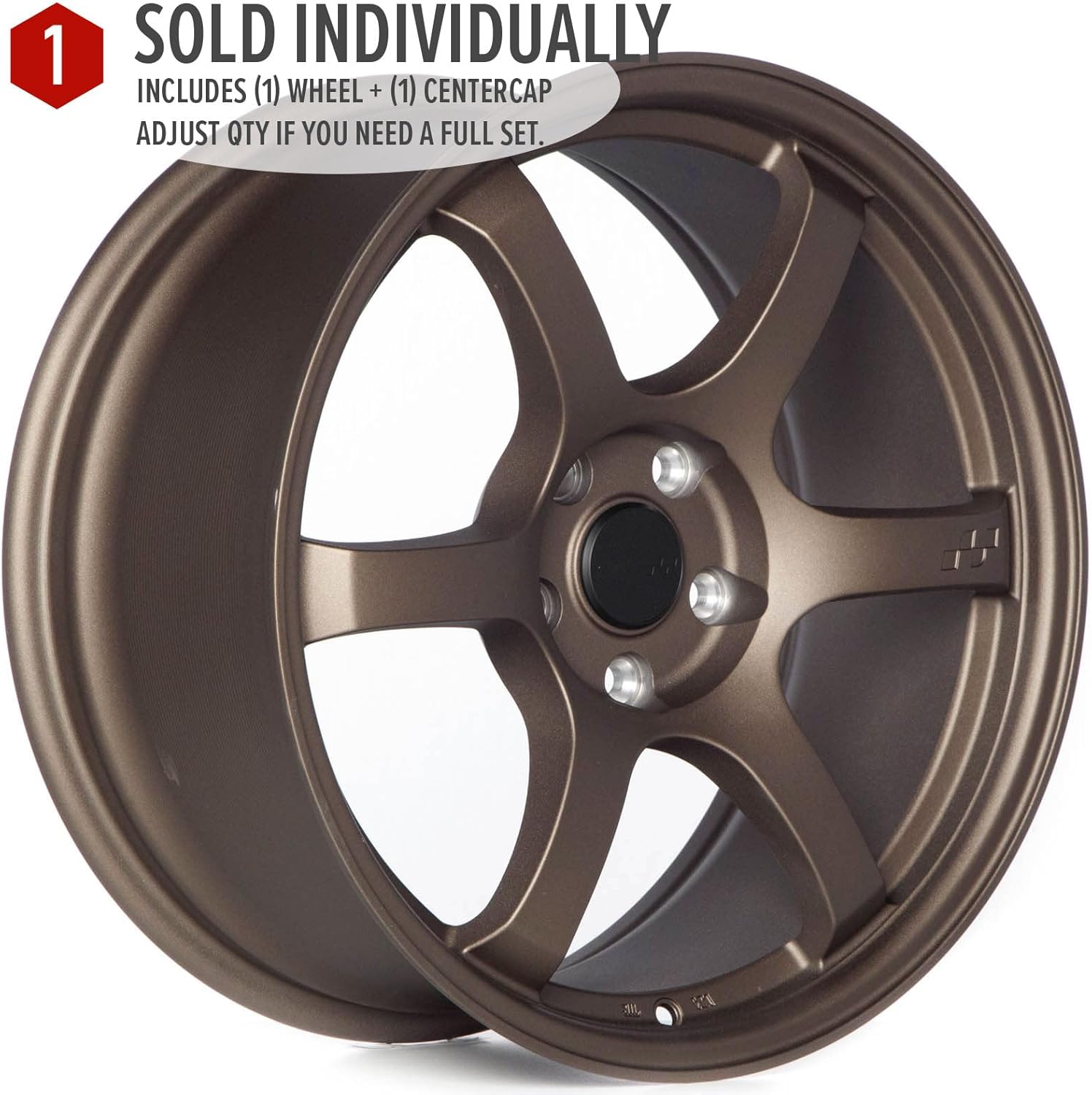 Circuit Performance CSF1 18x8.5 Flat Bronze 5x114.3 [+35mm] 57DR Style Compatible with Honda Accord Civic Toyota Camry etc