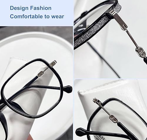 Miniatura 8 de Onetothee Lectores para las mujeres gafas de luz anti-azul,Glassify Gafas de lectura sin montura,Gafas de lectura elegantes para las mujeres