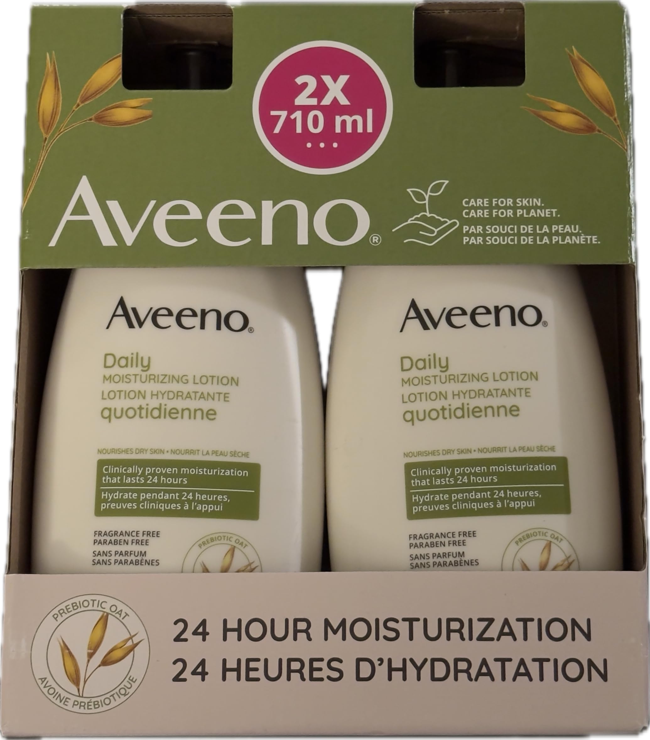 Aveeno XL Skin Moisturizing Lotion 2 x 710 ML, 2 count : Amazon.ca