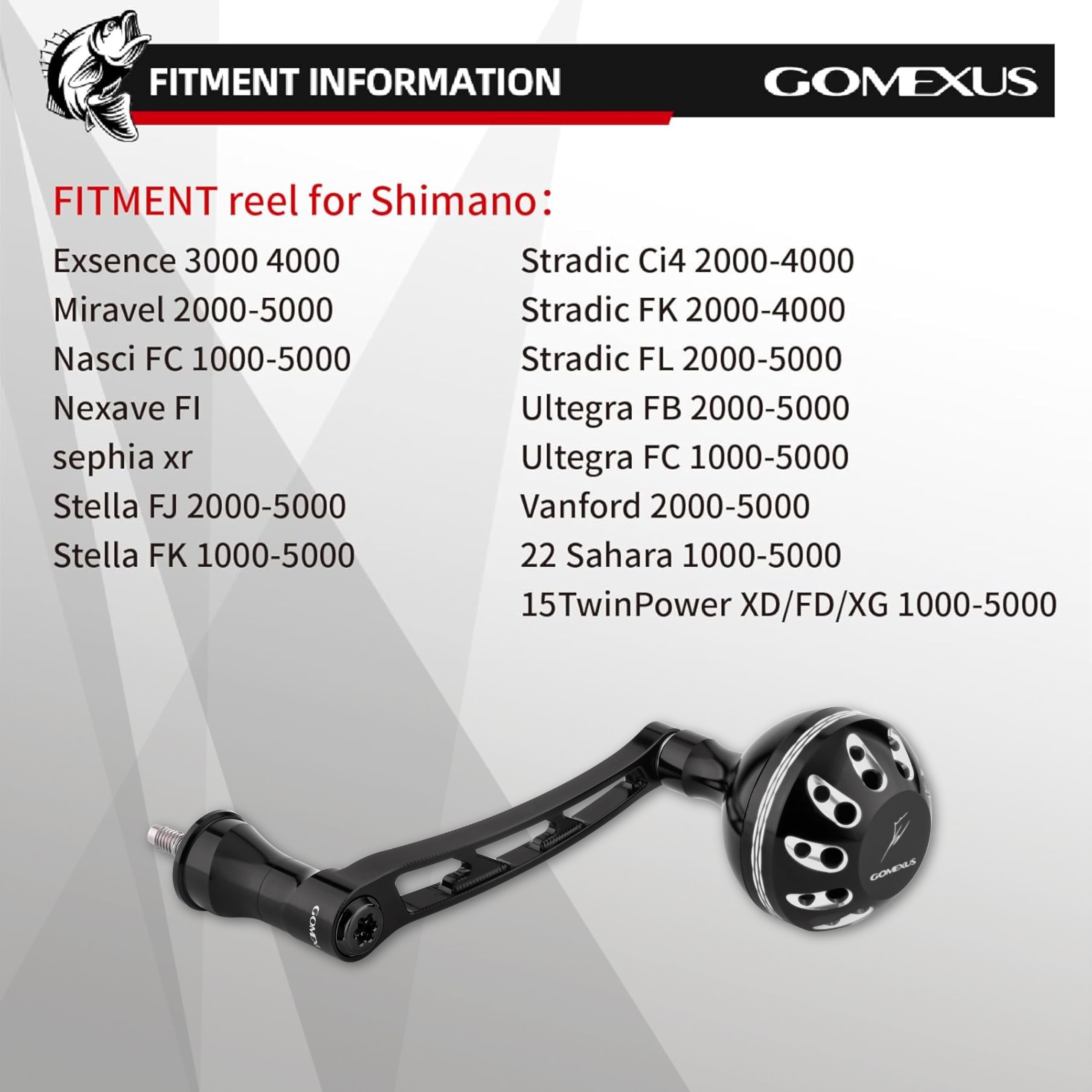 GOMEXUS Power Handle for Shimano Vanford Miravel Twinpower XD