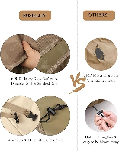 Miniatura 4 de RosieLily Fundas para sillas de patio con respaldo alto, impermeables, resistentes, apilables, para taburetes de bar al aire libre, fundas para